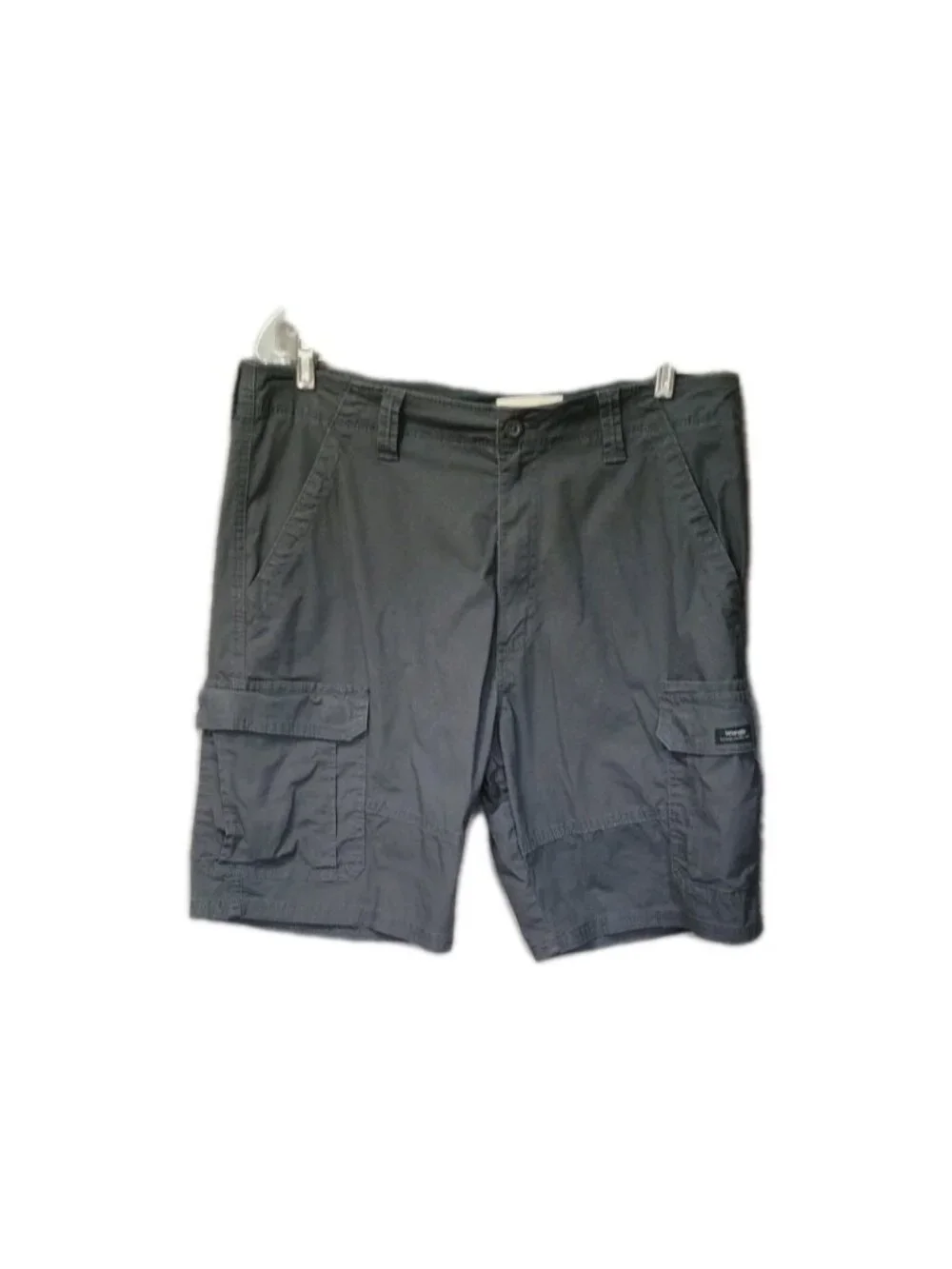 Wrangler Men's Relaxed Fit  Cargo Shorts Size 36x9.5 Gray‎ Ripstop